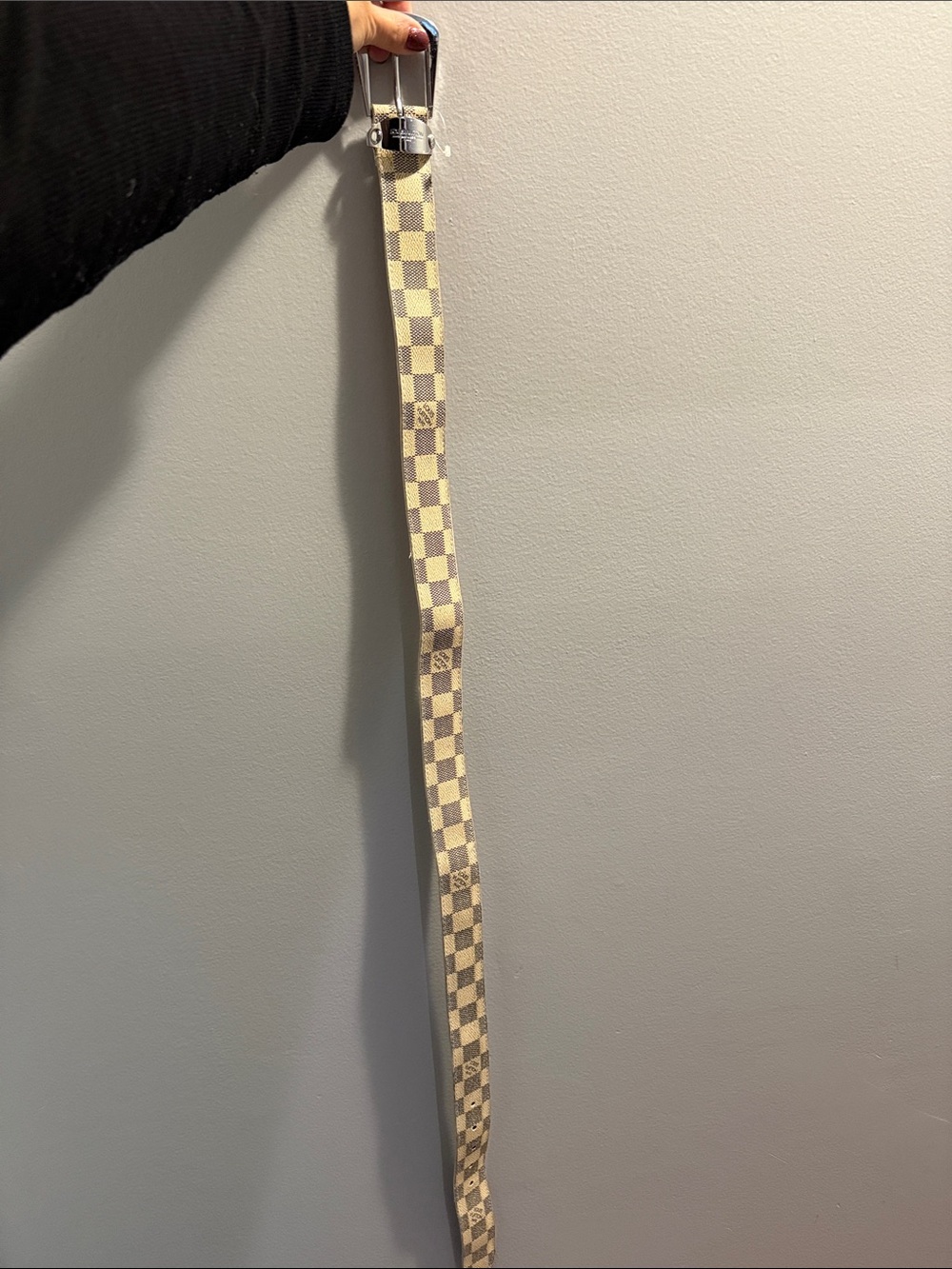 Source Unknown Checkered Strap in Cream and Beige